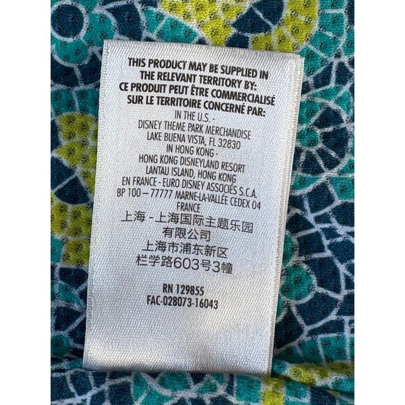 DISNEY PARKS MICKEY MOUSE MOSAIC BLUE HOODED FULL ZIP VEST WOMENS SIZE SMALL ZIP - Picture 9 of 9